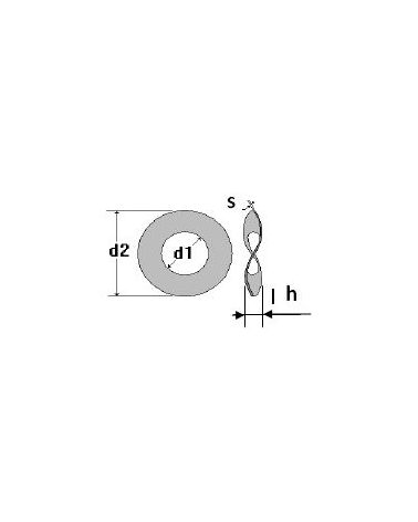 Rondelles ondulees 2 ondes inox A1