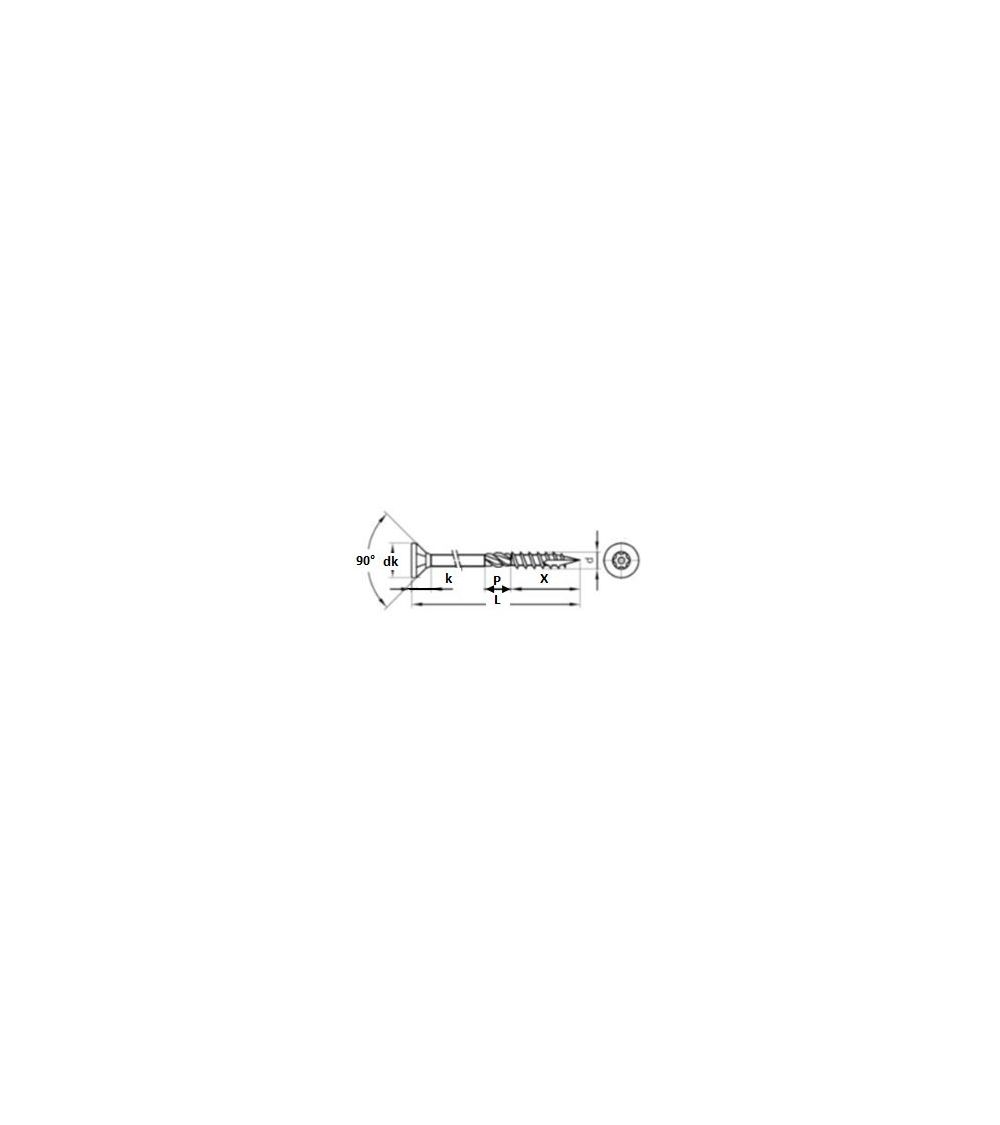 VIS AGGLO CHARPENTE FX - 6 LOBES INTERNES