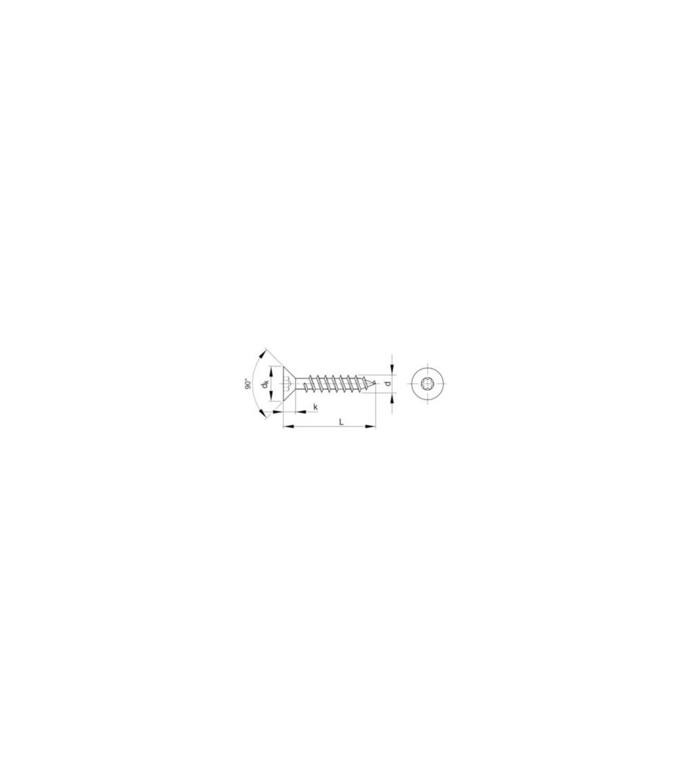 VIS A BOIS F X - 6 LOBES INTERNES