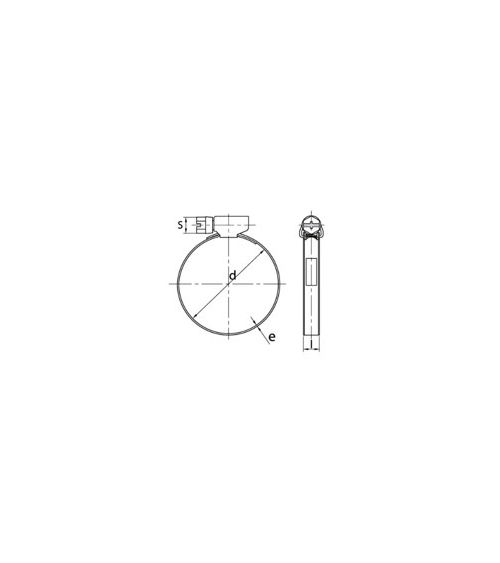 COLLIER DE SERRAGE BANDE DE 12 MM  non perforee
