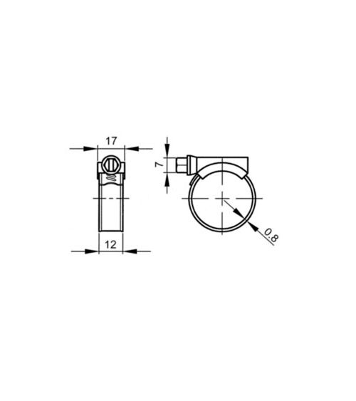 COLLIER DE SERRAGE  BANDE DE 12MM -ABA