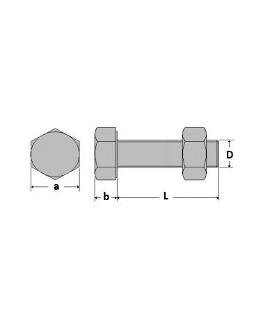 Boulons SB hexagonaux avec écrou EN 15048