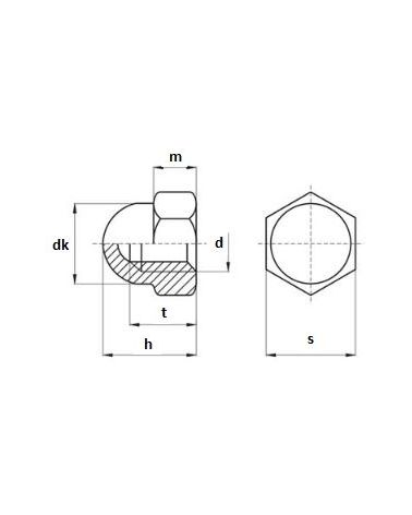 DIN1587 ACIER M20 ZING CHROME