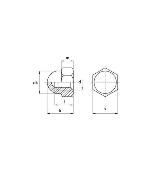 DIN1587 LAITON M20 CHROME