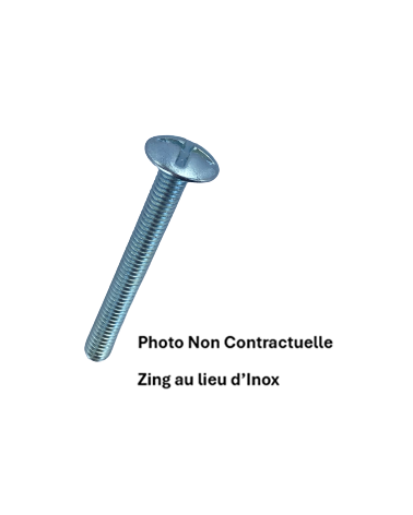 Vis métaux poêliers RL (double fente) NF E 25-129 inox A4