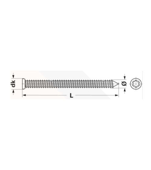 Vis BETON CHASSIS/FENETRE TETE REDUITE