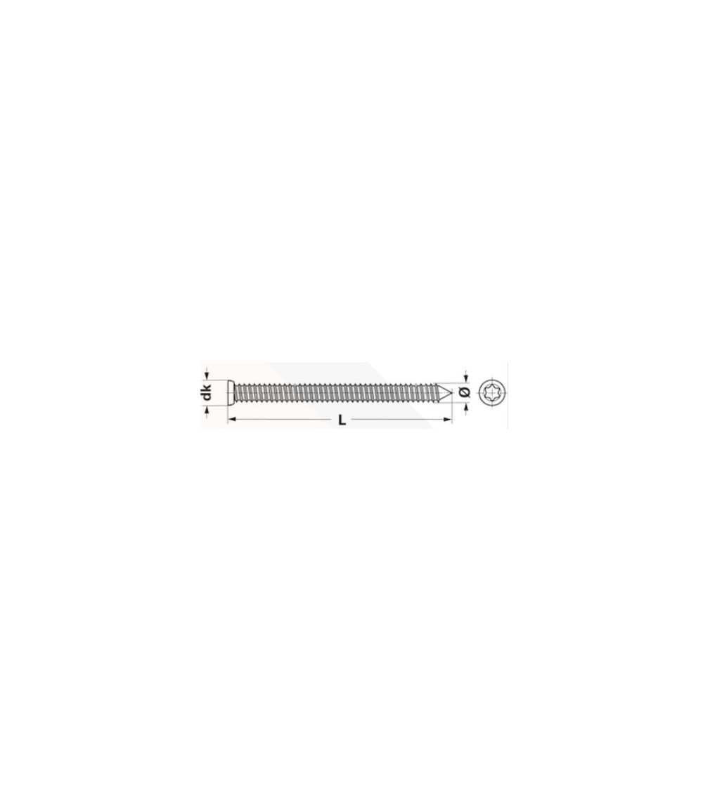 Vis BETON CHASSIS/FENETRE TETE REDUITE