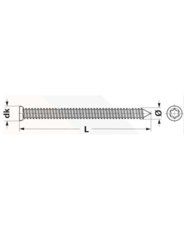 Vis BETON CHASSIS/FENETRE TETE REDUITE