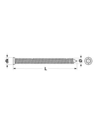Vis BETON CHASSIS/FENETRE TETE FRAISEE