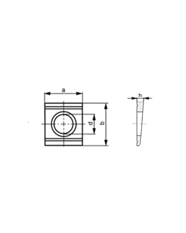 Cales biaises - u - 8% inox A4