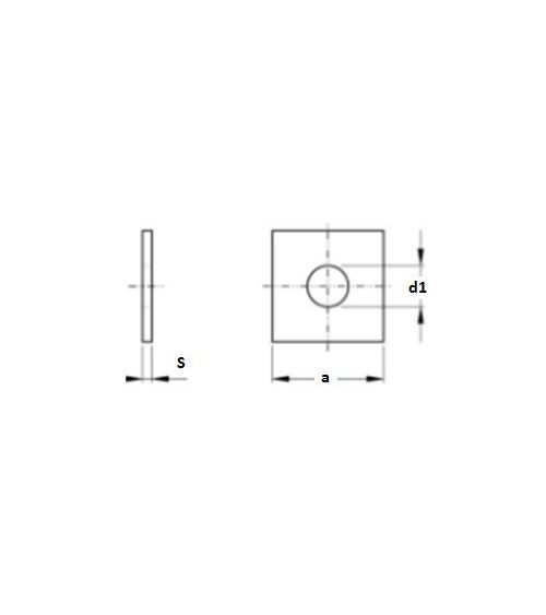 Rondelles plates carrées 43608G