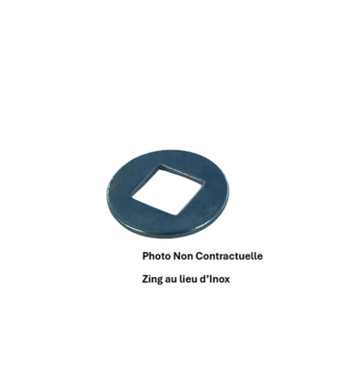 Rondelles plates avec trou carre inox A2