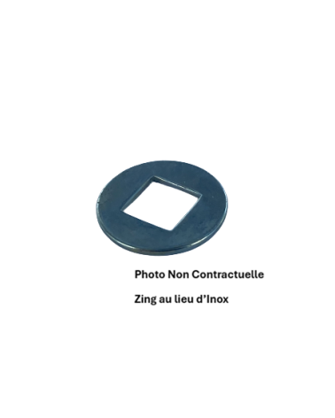 Rondelles plates avec trou carre inox A4