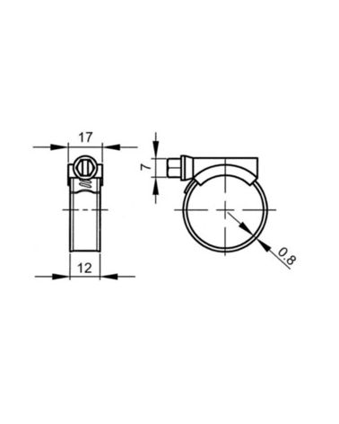 COLLIER DE SERRAGE  BANDE DE 12MM - ABA
