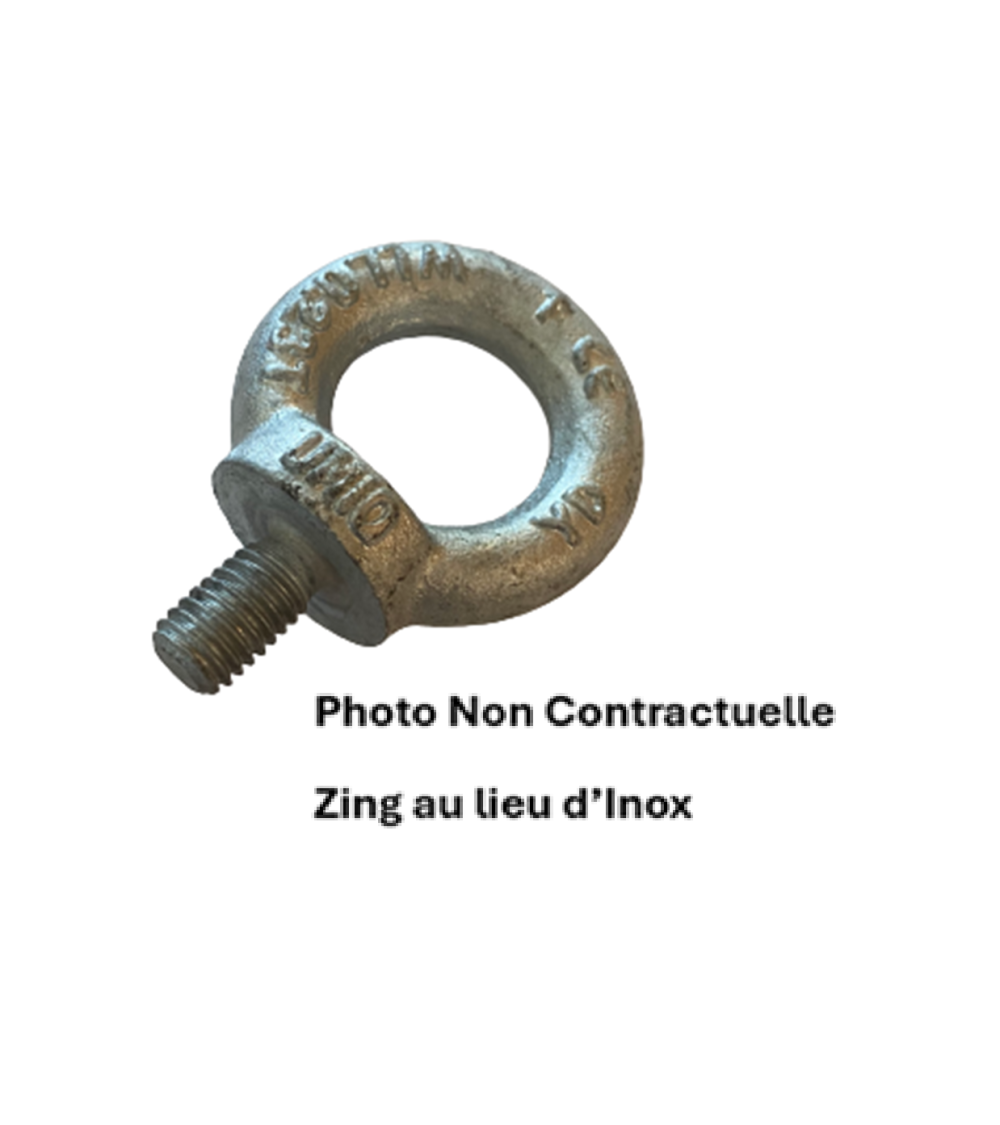 Anneau levage a tige inox A2