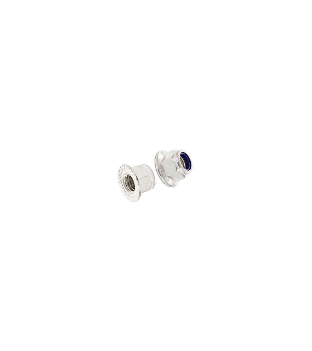 Écrous he embase crantée frein bague nylon DIN 6926 inox A2