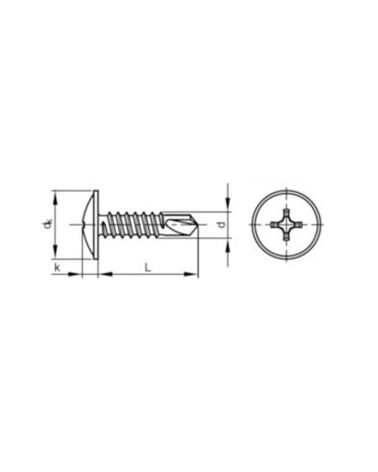 Vis autoperceuses RL lisse - emp h phillips DIN 7337