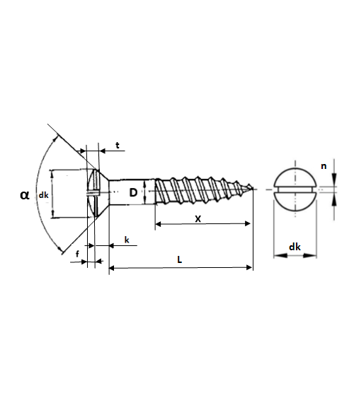 VIS A BOIS FENDUES FB